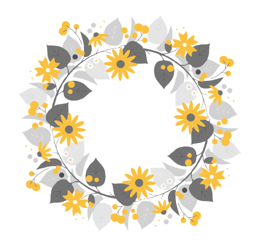 Florence Mae Gifts floral wreath logo