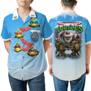TMNT Christmas Pocket Hawaiian All-over Print Pocket Hawaiian Shirt